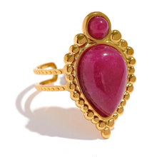 Charger l'image dans la galerie, Bague Élise-Rouge en acier inoxydable