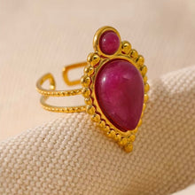Charger l'image dans la galerie, Bague Élise-Rouge en acier inoxydable