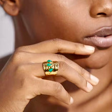 Charger l'image dans la galerie, Bague Esmeralda en acier inoxydable