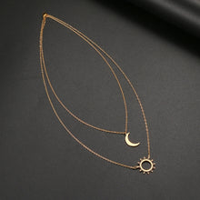 Charger l'image dans la galerie, Collier double Moonlight en acier inoxydable