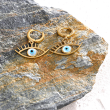 Charger l'image dans la galerie, Boucles d'oreilles pendantes oeil en acier inoxydable