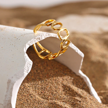 Charger l'image dans la galerie, Anneau géométrique ajustable en acier inoxydable