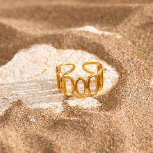 Charger l'image dans la galerie, Anneau géométrique ajustable en acier inoxydable