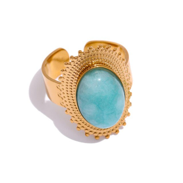 Pierre discount bleu bague