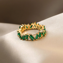 Charger l'image dans la galerie, Bague royale en cristal vert