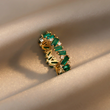 Charger l'image dans la galerie, Bague royale en cristal vert