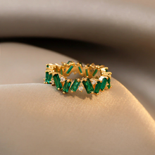 Charger l'image dans la galerie, Bague royale en cristal vert
