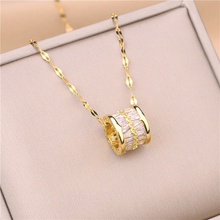 Charger l'image dans la galerie, Collier avec pendentif en cristal en acier inoxydable