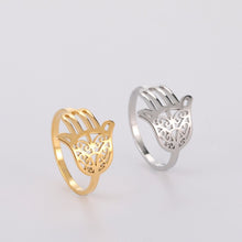 Charger l'image dans la galerie, Bague main de Fatma en acier inoxydable