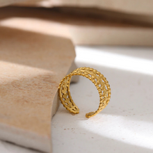 Charger l'image dans la galerie, Anneau en feuille de laurier en acier inoxydable