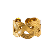 Charger l'image dans la galerie, Anneau tressé ajustable en acier inoxydable