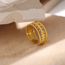 Charger l'image dans la galerie, Anneau en feuille de laurier en acier inoxydable