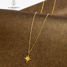 Charger l'image dans la galerie, Collier en acier inoxydable avec pendentif étoile