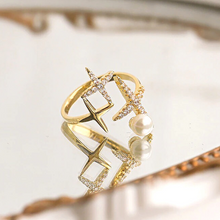 Charger l'image dans la galerie, Bague fine et élégante en forme d'étoiles