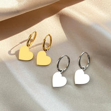 Charger l'image dans la galerie, Boucles d'oreilles coeur en acier inoxydable