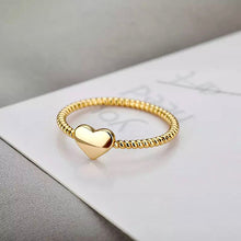 Charger l'image dans la galerie, Bague cœur en acier inoxydable