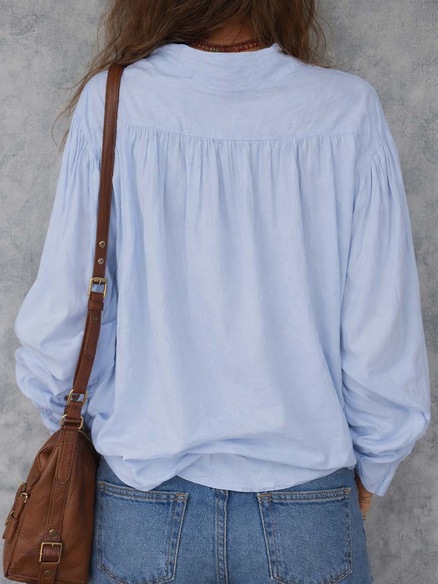 COTTON | Ruffle Cuffs Blouse