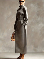 Stella Ertois Elegant High Neck Maxi Dress