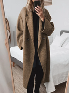 DAPHIRA | Collared Blue Trench Coat