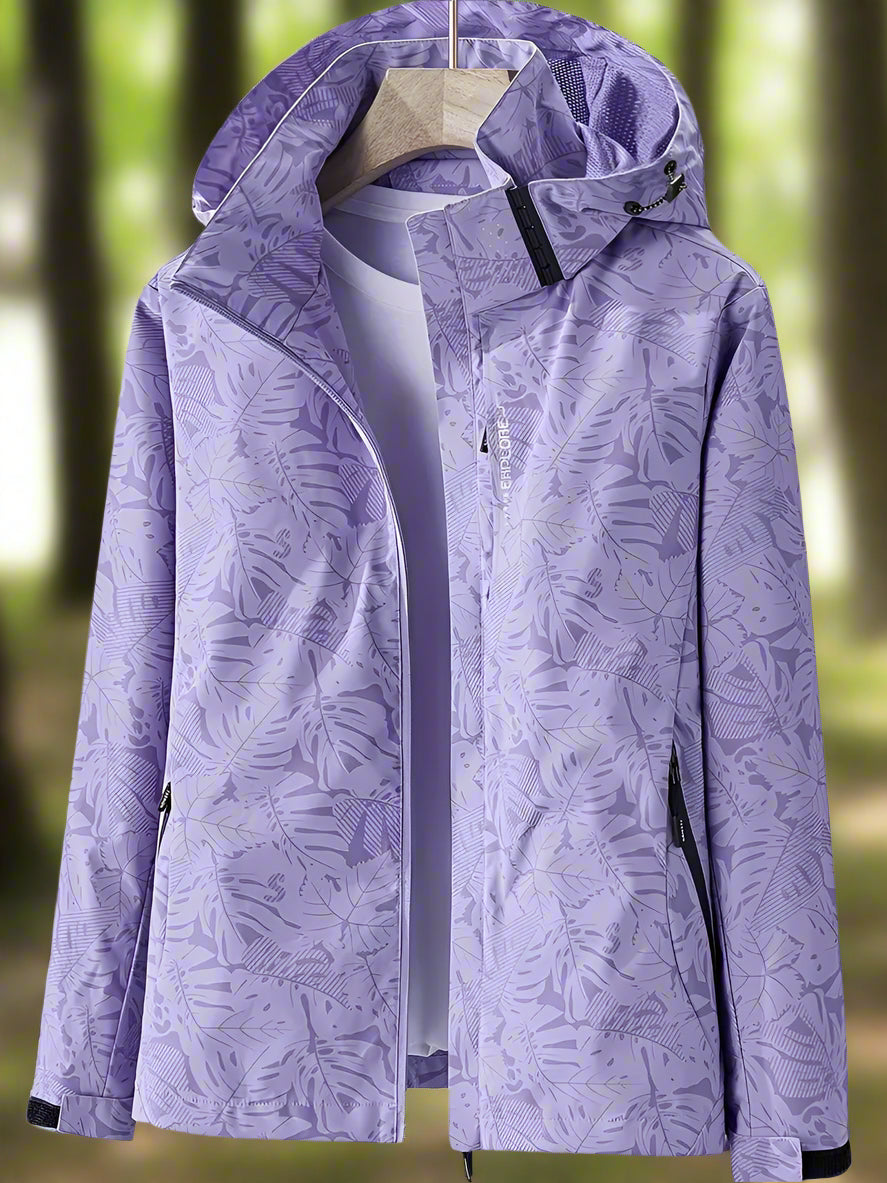 TAURIEL | Leaf Print Windbreaker