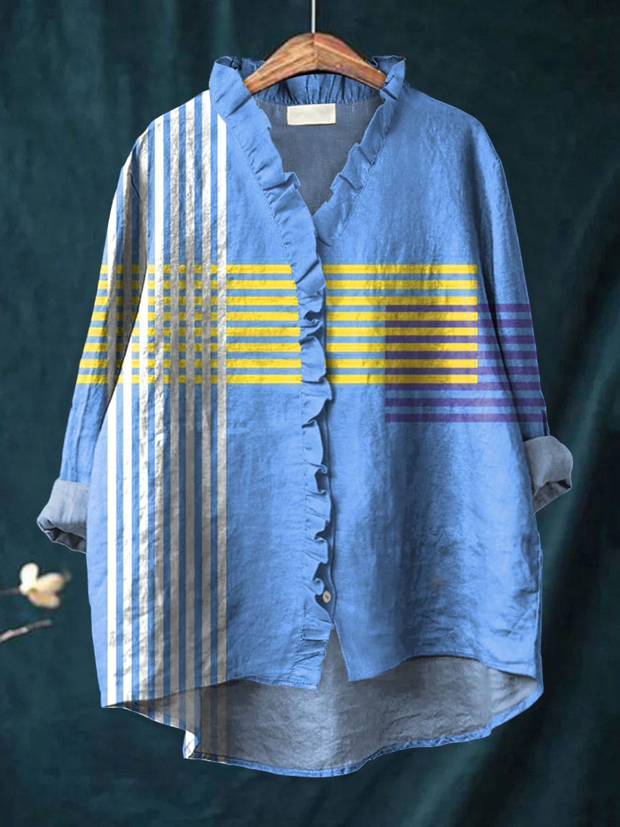 DELPHINE | Striped Everyday Blouse