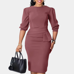CLAUDINE | Ruffle Midi Dress