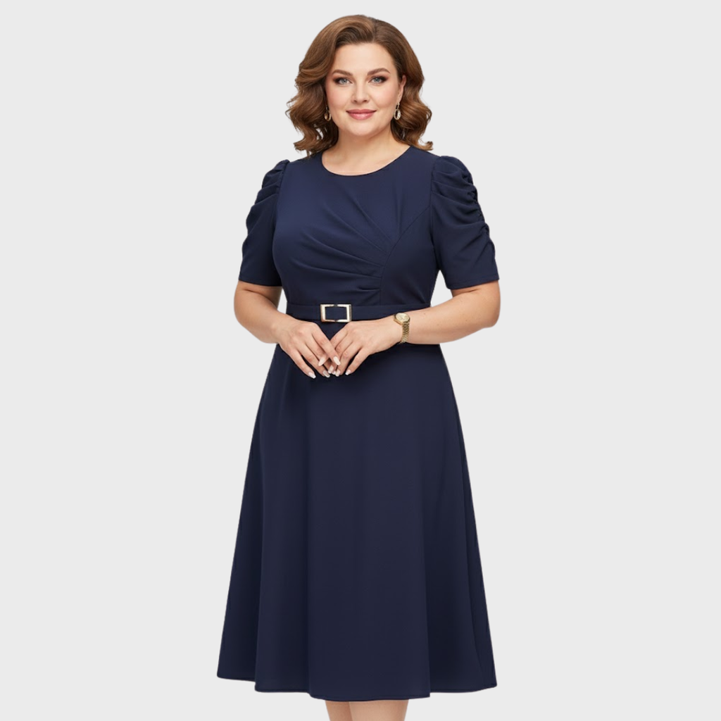 HARRIET | Soft-Touch Ruched Midi Dress