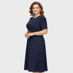 HARRIET | Soft-Touch Ruched Midi Dress
