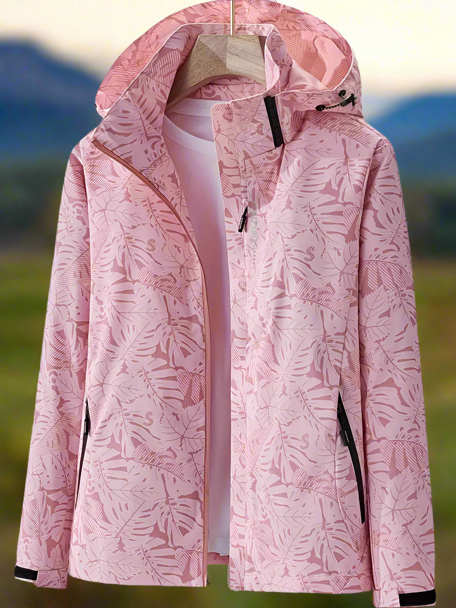 TAURIEL | Leaf Print Windbreaker