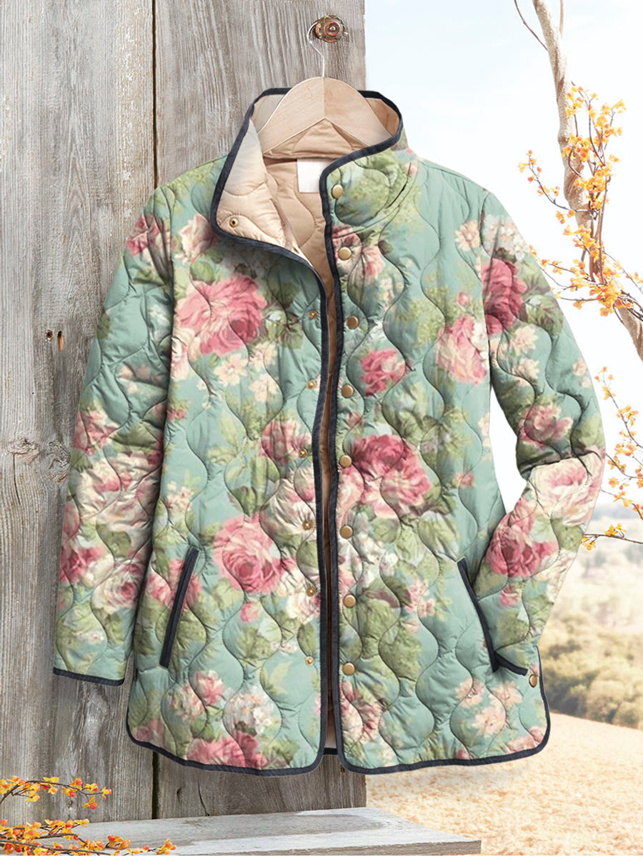WINIFRED | Vintage Daisy Quilted Jacket