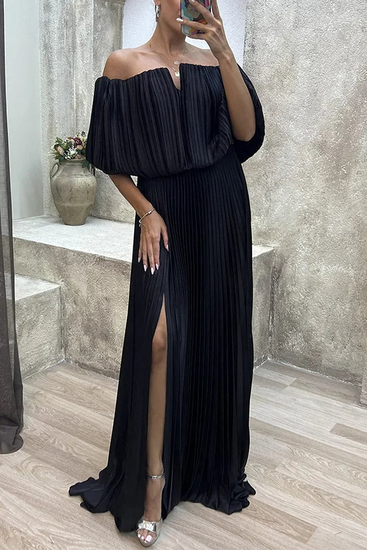 ARABELLA | Pleated Elegant Pleated Maxi Dress