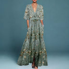 SOPHIA | Elegant Evening Dress With Floral Pattern