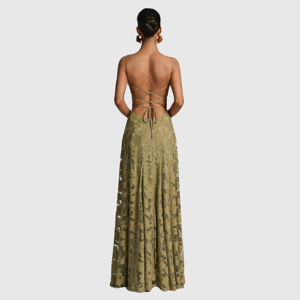 MORVENNA | Floral Print Black Elegant Maxi Dress