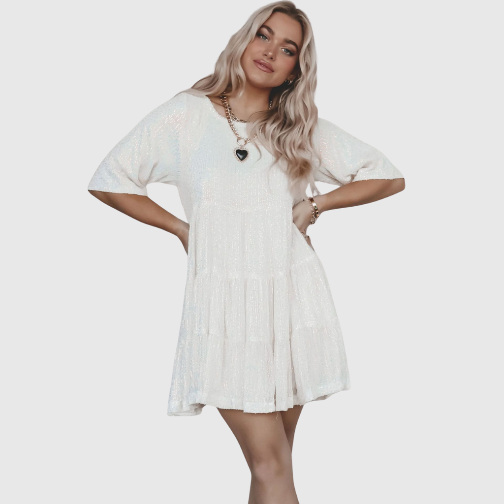 FIANNA | Flowing Sequin Maxi Dress