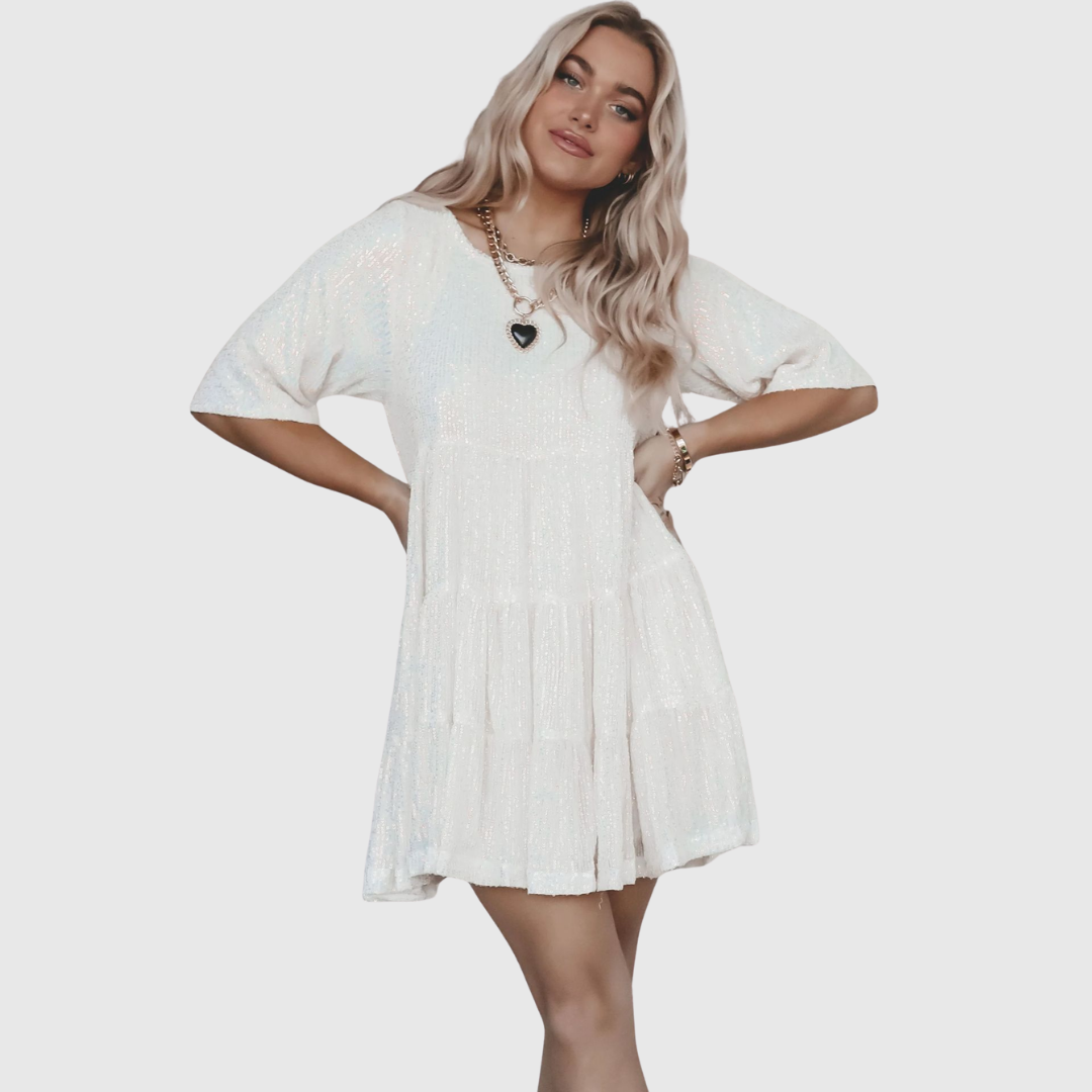 FIANNA | Flowing Sequin Maxi Dress