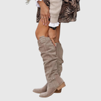 ELVORIA | Textured Knee-High Boots