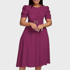 HARRIET | Soft-Touch Ruched Midi Dress