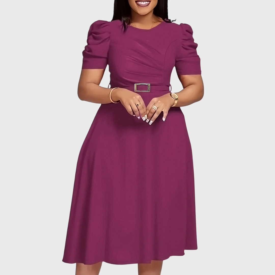 HARRIET | Soft-Touch Ruched Midi Dress