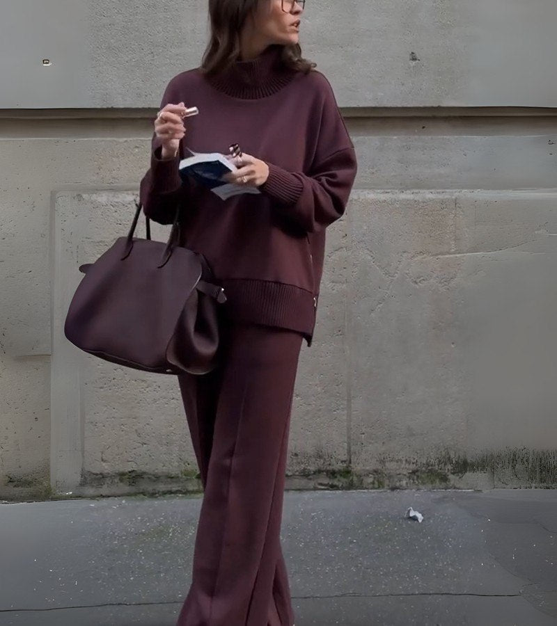 CHARLOTTIE | Ribbed Elegant Two-Piece Set