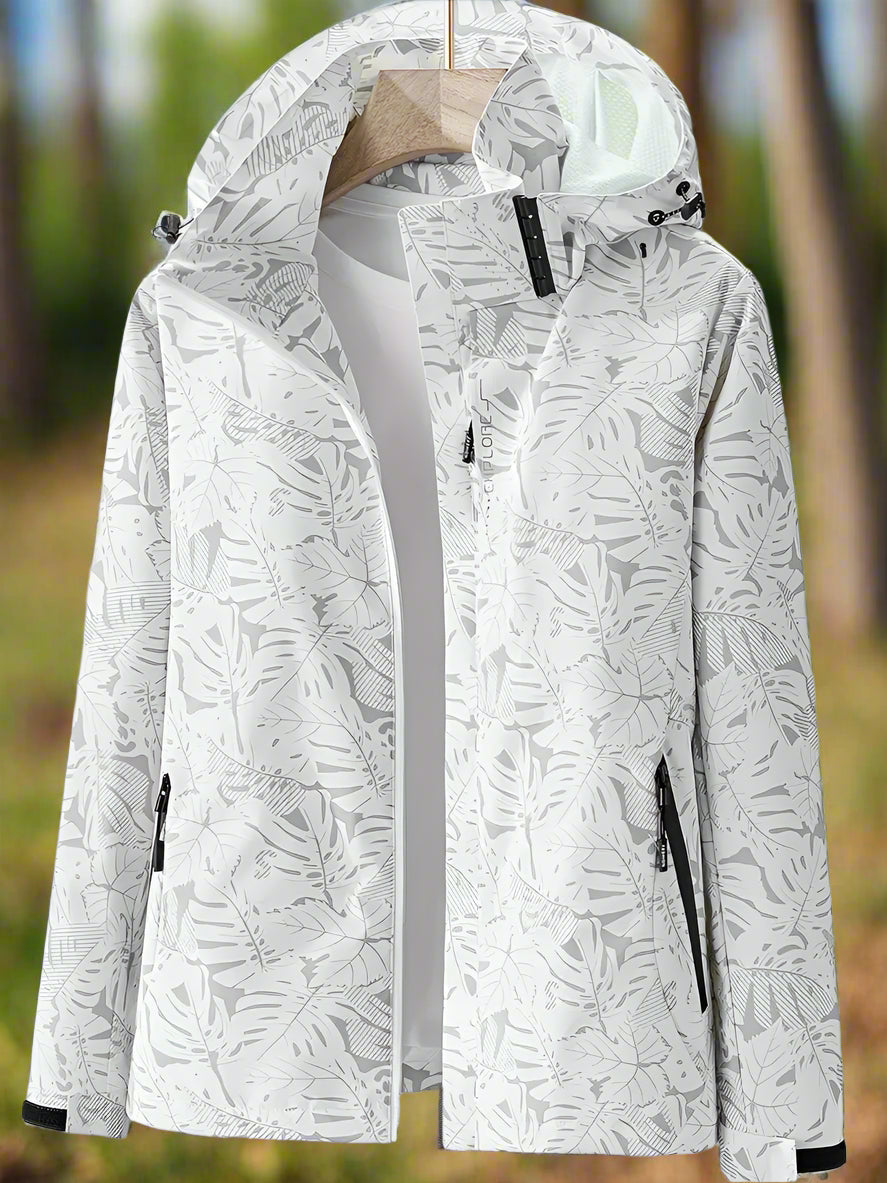 TAURIEL | Leaf Print Windbreaker