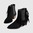 OLIVINE | Fringe Ankle Boots