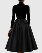 ARADIA | Elegant Black Midi Dress