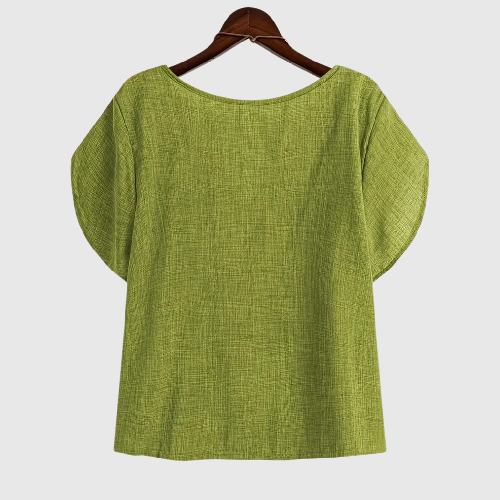 MARCELLINE | Asymmetrical Neckline Blouse