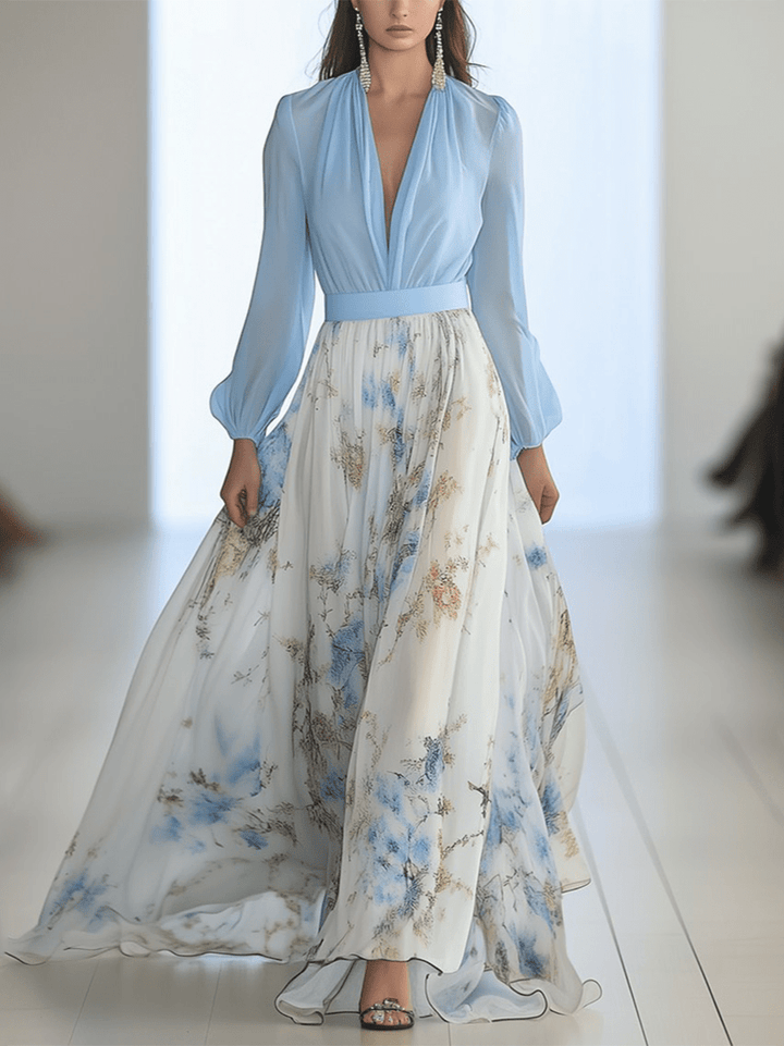SARAH | Elegant Floral Maxi Dress