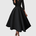AVELIE | High-Waisted Slim-Fit Midi Dress With Fairy Charm