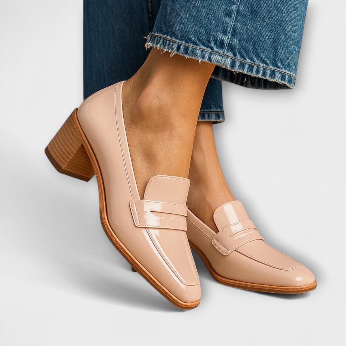 ADELINE | Shiny Statement Loafers