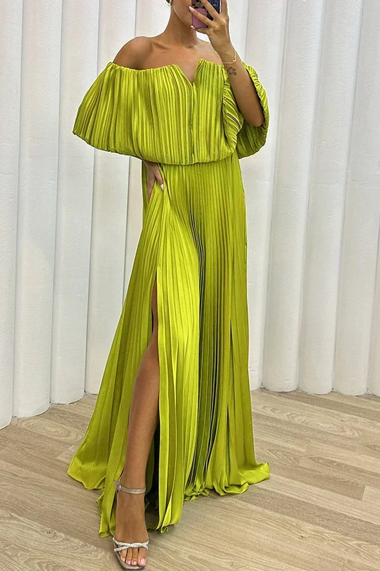 ARABELLA | Pleated Elegant Pleated Maxi Dress