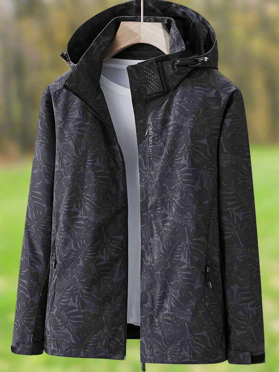 TAURIEL | Leaf Print Windbreaker