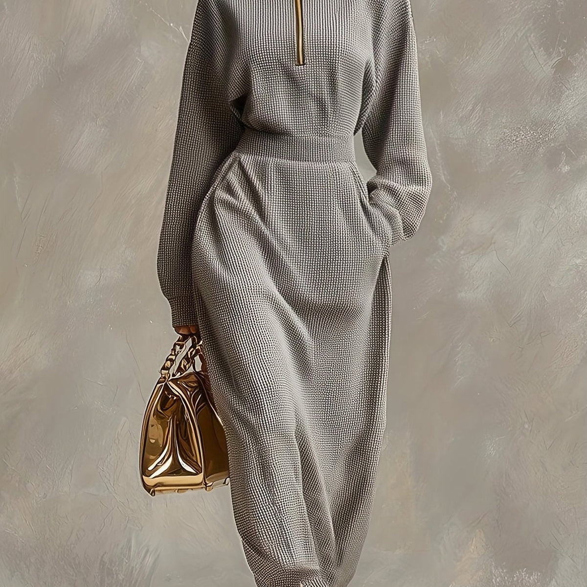 Stella Ertois Elegant High Neck Maxi Dress