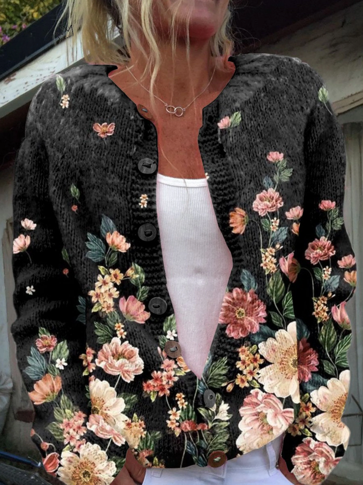 KIVARA | Vintage Floral Cardigan